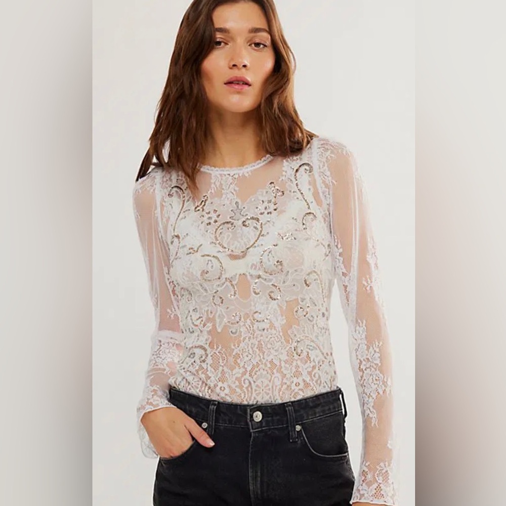 Free People Ready To Party Bodysuit S New